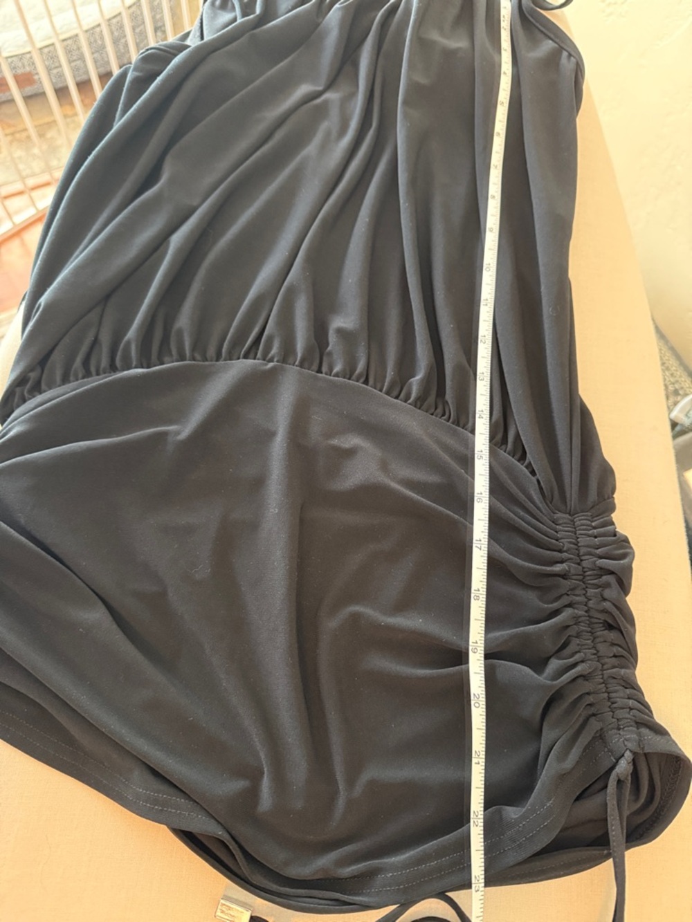 Magicsuit by Miraclesuit Black Adjustable Side-Drape Swimwear Swim Top Rouched - Picture 11 of 12